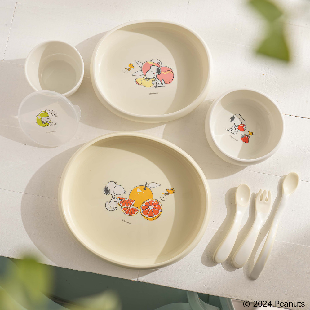 嘻嘻日貨🐾 現貨 日本 Richell 利其爾 史努比 SNOOPY 兒童餐具組 彌月禮物 嬰兒餐具 兒童禮物