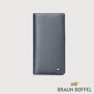 【BRAUN BUFFEL】波索-A 15卡兩折長夾-藍色(德國小金牛台灣總代理)/BF519-631-NY