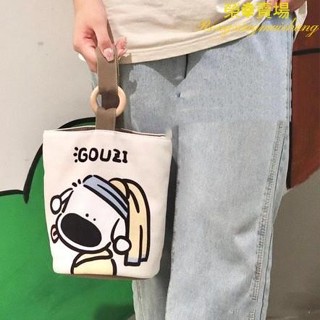 上班族便攜手提便當袋 帆布水桶包 可愛水桶型手拎便當包 寶媽外出手提包 戶外收納袋 手提袋 戶外收納包 便當 rx1