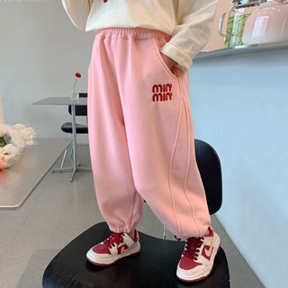 ☁小雲朵☁女童褲子春秋款新款運動褲小童女寶寶洋氣春季兒童裝春裝衛褲