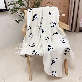 🍁限時下殺🍁法蘭絨毛毯 小毯子 軟fufu可愛熊貓嘭嘭 保暖毯 法蘭絨毯 午睡毯 溫暖法蘭絨毯 懶人毯 卡通毛毯 I0E