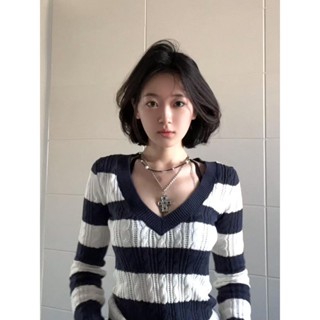 YC家🎀熱銷爆款 性感 純欲 V領毛衣 內搭衣 發熱衣 冬季 設計感 顯瘦 修身 女生長袖 減齡上衣