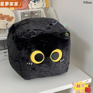 🎇桃園出貨+發票🎉卡通方塊貓咪毛絨抱枕客廳沙發靠墊柔軟床頭靠枕可愛玩偶生日禮物laiz2