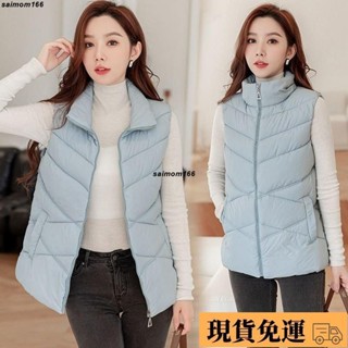 🌸臺灣特價🌸悠米 新款羽絨棉服女輕便短款寬鬆2024韓版加厚大碼百搭坎肩馬甲女外套