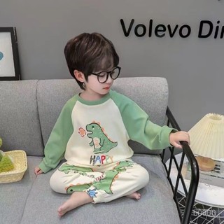兒童睡衣 兒童德絨睡衣寶寶中小童防著涼男孩家居服女童套裝 B7IR