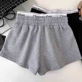 ⚡桃園出貨 短褲 運動短褲 潮牌短褲奧特萊斯~剪標專櫃高腰顯瘦 假兩件抽繩鬆緊短褲 休閒褲運動褲熱褲 韓版寬鬆高腰
