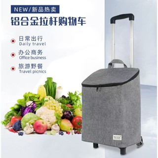 買菜拉車 購物車 買菜購物車 菜籃車 折疊手推車購物車買菜車小拉車折疊手拉車行李車拉桿超市家用便攜小推車bambam優選