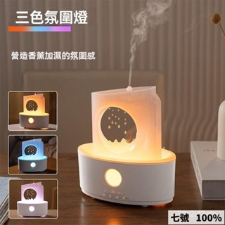 🔥臺灣出貨 💖熱銷💖靜月水滴加濕器家用靜音大霧量辦公桌麵精油香薰機小夜燈無線遙控