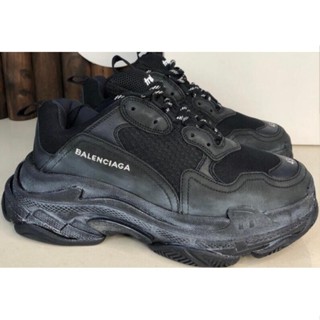 BALENCIAGA(巴黎世家) triple s 全黑 運動休閒鞋 男女鞋