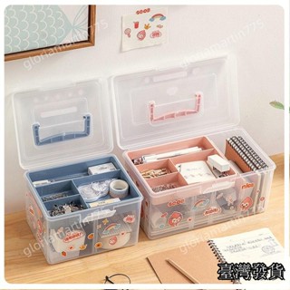 臺灣發貨suiyi臺灣好貨 #美術工具箱#文具多功能收納馬克筆盒子透明鉛筆收納箱膠帶畫筆美術工具收納箱293