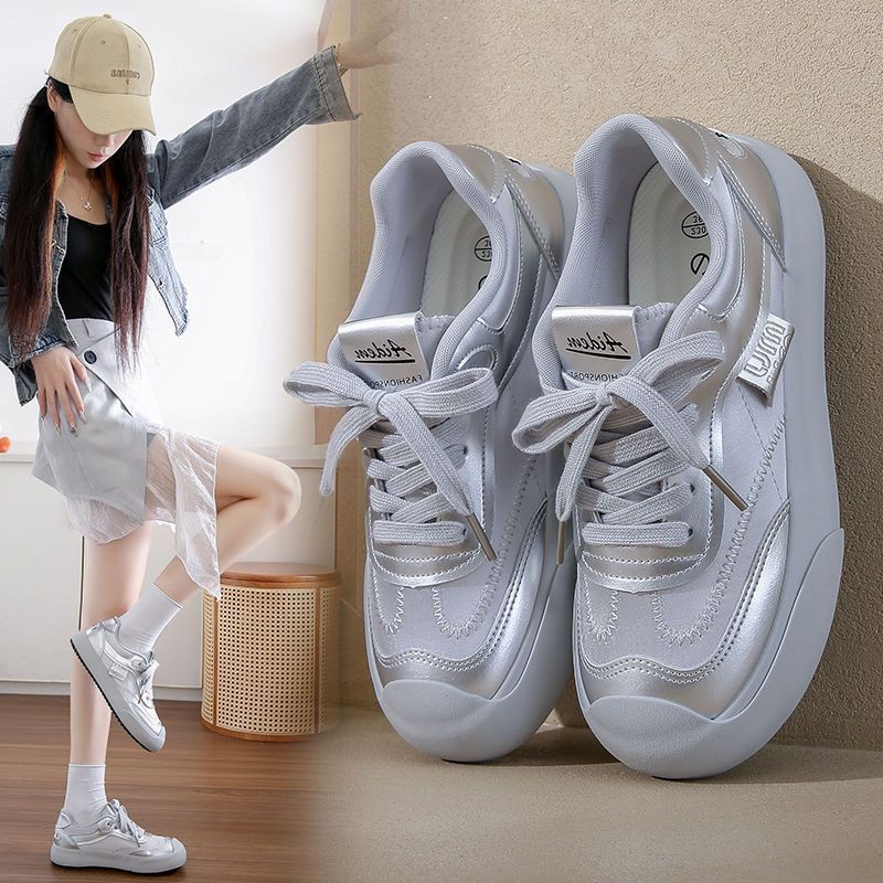 特惠季優妮蒂2024秋季新款爆款德訓休閑皮面透氣百搭運動小白鞋爆款板鞋