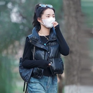 🌺臺灣限時低價🌺2025秋冬新款馬甲女免洗羽絨棉百搭寬松坎肩立領背心潮流外套外穿