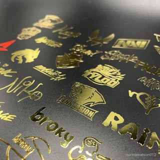 ✨臺灣免運費✨ 【3910人收藏】csgo貼紙csgo週邊貼紙金色簽名金屬貼手機殻g2貼紙電腦炫酷立體
