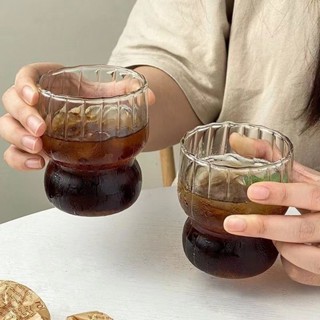 ✨限時免運✨小眾復古咖啡杯ins胖嘟嘟玻璃杯耐高溫牛奶杯dirty拉花杯拿鐵杯子水杯 果汁杯 玻璃杯 牛奶杯 復