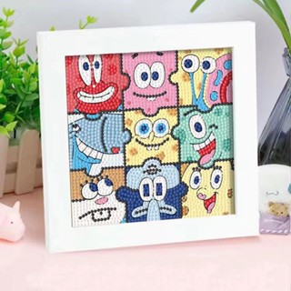 [💗臺灣🧡出貨💫]海綿寶寶派大星鉆石畫diy手工製作兒童卡通鉆石貼畫閨蜜生日禮物
