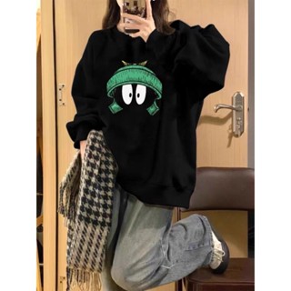 [Jaylee]美式高街嘻哈圓領上衣 長袖女 薄款/加絨 衛衣女 秋冬上衣 寬鬆上衣 長袖上衣女 純棉t恤 長袖t恤