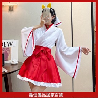聖誕節COS服裝 cosplay和服 妖狐僕 巫女和服 白鬼院凜凜蝶 角色扮演 派對演 服裝道具