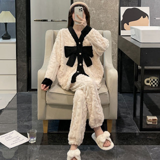 珊瑚絨睡衣 珊瑚絨睡袍 睡袍 冬季睡衣 冬天睡衣 法蘭絨睡衣 絨睡袍 睡衣 睡衣女冬季珊瑚絨2022年新款秋冬款高級感蝴
