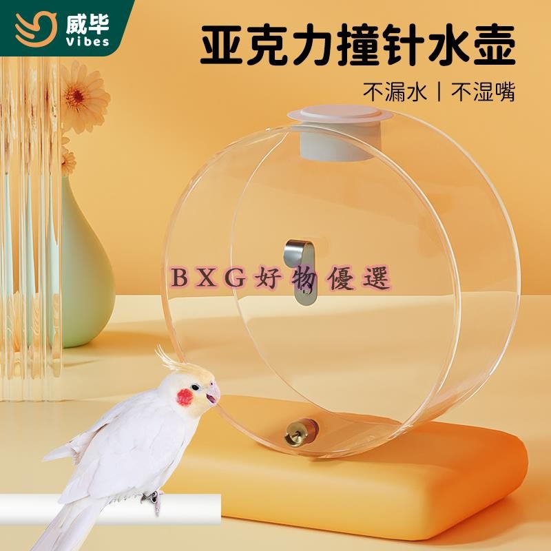 全網最低 鳥用飲水器鳥喝水大中小型鸚鵡撞針水壺龍貓蘆丁雞自動喂水器