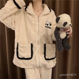 【PE】睡衣套裝女 ins日係珊瑚絨睡衣女秋冬季新款保暖加厚甜美法蘭絨可外穿居家服