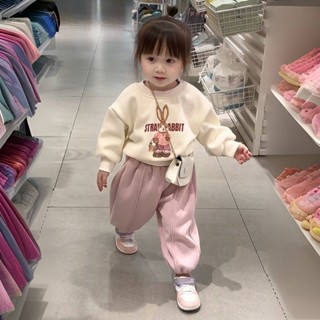 ARY 兒童套裝 女童套裝 寶寶套裝女童套裝秋冬裝加絨加厚童裝洋氣寶寶衣服冬季女孩韓系衛衣兩件套