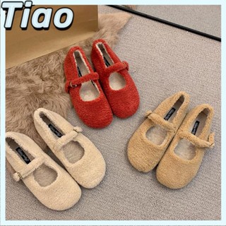 [毛毛鞋]平底鞋 毛毛鞋子女 秋冬娃娃鞋外穿 新款瑪麗珍鞋 網紅加絨單鞋 毛茸茸休閒鞋 森系女鞋 保暖棉鞋