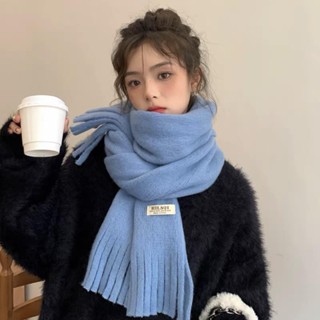 【林鹿鹿】秋冬 圍巾 圍脖 披肩 防寒用品 保暖圍巾 軟糯親膚圍巾女生冬季2024新款紅色流蘇圍脖百搭韓系保暖純色秋冬