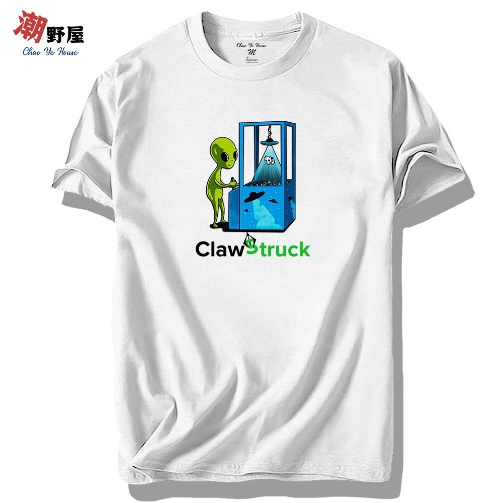 潮野屋 ET夾娃娃 外星人 T恤 短袖上衣 衣服 潮T 短T 歐美 潮流 街頭 創意 可愛 休閒穿搭 WTS-481