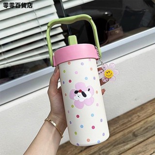 臺灣發貨🎗手提水壺600ml 水杯 保溫杯 大容量水壺女 316不鏽鋼保溫壺 保冷杯 帶吸管杯 隨行杯隨身杯保溫瓶水瓶