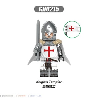 中古士兵 相容樂高積木中古十字軍條頓騎士盔甲戰馬士兵坐騎拼裝人仔小玩具透過BSMIR認證：M57088