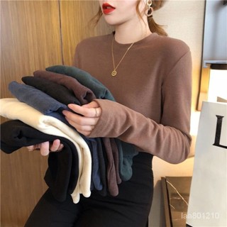保暖打底衫 上衣女 秋冬女裝 德絨長袖 T恤女 修身內搭 長袖t恤女 t恤女 大尺碼內搭衣 發熱衣 打底衫 薄長袖女