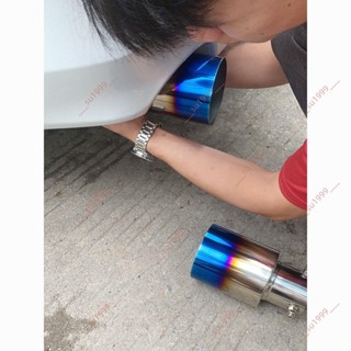 廠商 爆品爆賣%銳志翼神馬自達 6菱悅101鈦藍大口 汽車排氣管尾喉改裝 尾嘴通用尾罩 汽車改裝 汽車排氣管 改裝排氣管