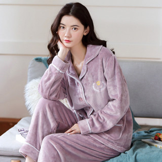睡衣女士 珊瑚絨睡衣 秋冬加厚睡衣 保暖法蘭絨睡衣女 可外穿可愛家居服 居家服女士 冬季加厚居家服