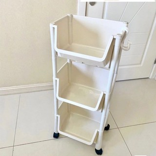 臺灣💫出貨書架玩具收納置物架落地多層零食儲存架家用可移動簡易兒童小推車