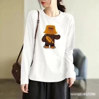 【臺灣出貨】情侶裝衣服 秋冬上衣 大碼長袖 寬鬆上衣 女生上衣 100%純棉 長袖上衣 正韓T恤 長袖T恤女 韓國女裝