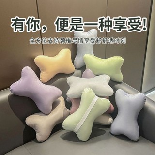 🔥cc精品小屋 頭枕 骨頭枕定製汽車用護頸枕純色可愛簡約車載顏色圖案廣告4S店禮品
