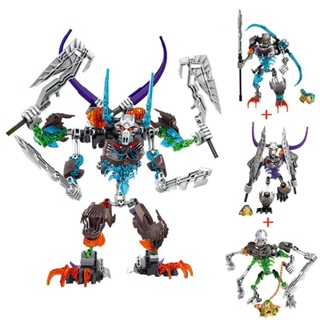 lego 生化戰士 骷髏君主 刀鋒戰士 麵具大師 閤體機甲 拚裝玩具 拚裝模型 機甲模型 機器人模型 骷髏公仔 手辦