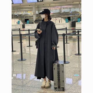 時尚外套🌹 風衣外套 長款外套 外套 女 春秋款 韓版 氣質 韓係慵懶風垂感寬鬆風衣外套女秋季新款小個子高階感休閒長款