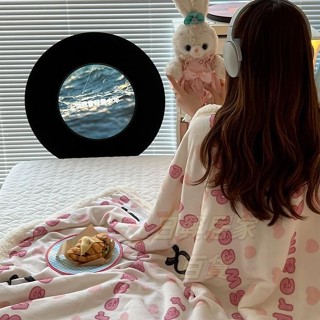 少女心小清新牛奶絨羊羔絨印花加厚毛毯 可愛毯子 兒童/單人/雙人毛毯 披肩毯 車用毯 沙發毯 冷氣毯 小毛毯 加厚蓋毯