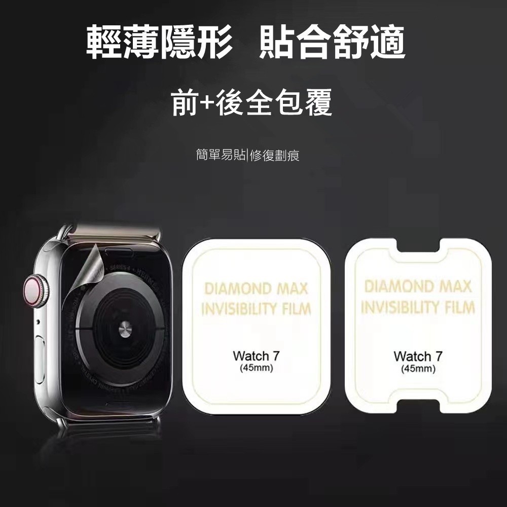 8代 熒幕膜 背膜 水凝膜 適用於 Apple Watch 8 7 6 5 46mm 45mm 44mm 蘋果手錶保護