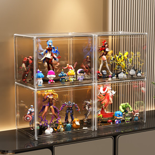 悠遊好物 展示盒PET高透包包展示盒帶隔闆手辦陳列盒大尺寸頭盔足球展示盒 收納盒 泡泡瑪特展示盒 公仔收納盒