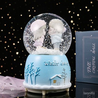 聖誕音樂鈴 聖誕水晶球音樂盒 創意彩燈飄雪花天空之城情侶玻璃音樂水晶球八音盒送男女生日禮物 生日禮品 音樂盒 八音盒
