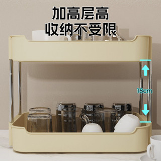 🥇桃園出貨 現時特賣✨杯子收納置物架桌面放水杯收藏架餐桌託盤家用茶杯架雙層瀝水杯架