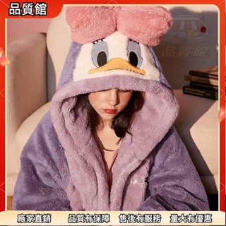 ✨桃園發出 （冬季 新款）睡袍 迪士尼 唐老鴨睡衣白雪公主睡衣 珊瑚絨長款睡袍女唐老鴨睡衣 法蘭絨睡裙女士可外穿浴袍 珊