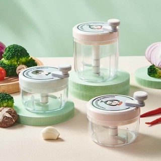 ♥手動迷你食品大蒜切碎機手拉攪拌機處理器蔬菜絞機粉碎機研磨機工具 Pengisar Bawang