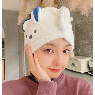 💕桃園發貨 日韓卡通兔耳朵 乾髮帽 懶人乾髮帽 微米紗三角巾 加厚珊瑚絨乾髮帽 吸水乾髮巾 吸水幹髮浴帽 快速乾髮 包