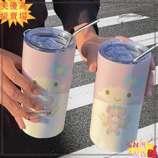 🎇臺灣出貨+發票🎉雙子星可愛咖啡網紅高顏值不鏽鋼保溫杯辦公室吸管隨行水杯 學生上班族水杯 送朋友禮物peter12