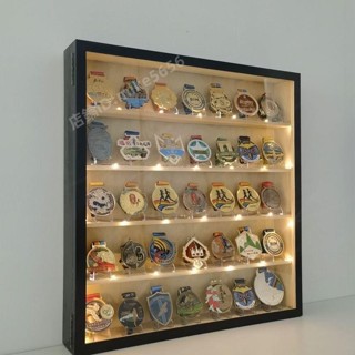 馬拉松獎牌展示架徽章火車模型娃娃泡泡瑪特盲盒收納櫃超大容量