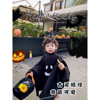 【Hao鉆居家時尚賣場】萬聖節兒童服裝男童女童cosplay表演服裝幼兒園惡魔蝙蝠衣服