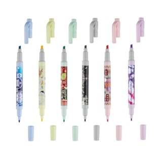 PENTEL 飛龍 SLW11PWT 雙頭 螢光筆 冬雪 物語 全6款 限定 耶誕 美工 筆記【金玉堂文具